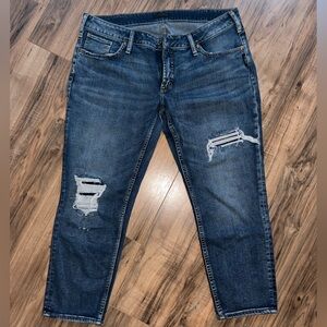 Silver Boyfriend Jeans